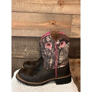 Ariat 10006854 Women's Fatbaby Camoflauge Cowboy Western Pink BROWN 8.5